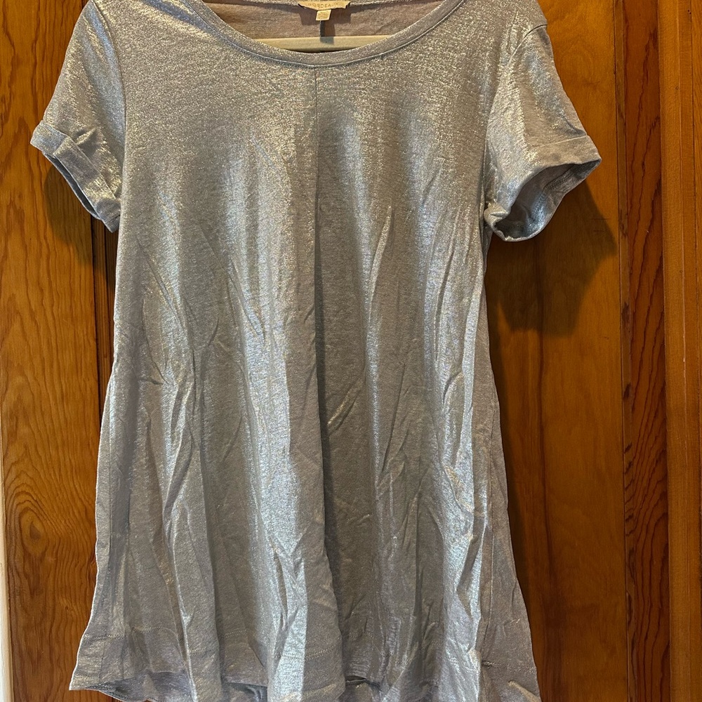 Women's Shimmering Silver Top